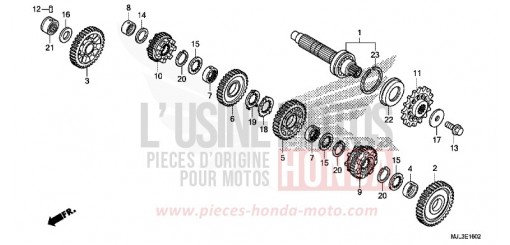 GETRIEBE (GEGENWELLE) (NC700XD/750XD) NC700XDE de 2014